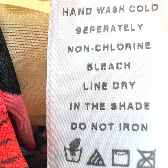 Swim 365 One Piece Swimsuit Black Red Floral Size 22W - Picture 7 of 12